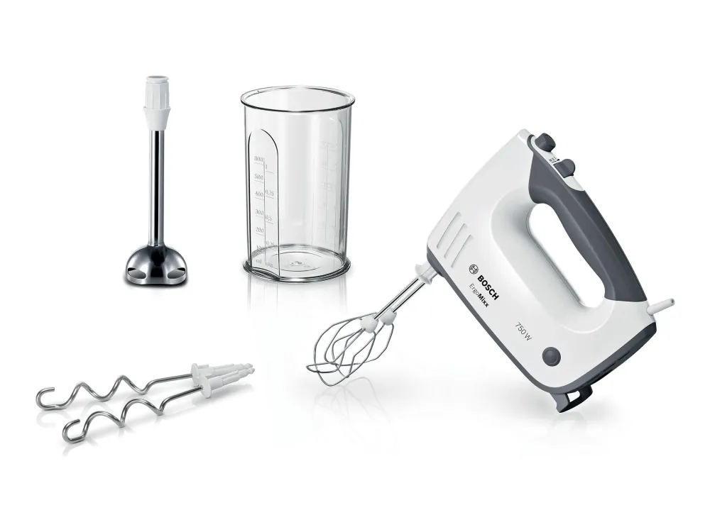 Bosch ErgoMixx MFQ37470 - Håndmikser/håndblender - 750 W - hvit/grå