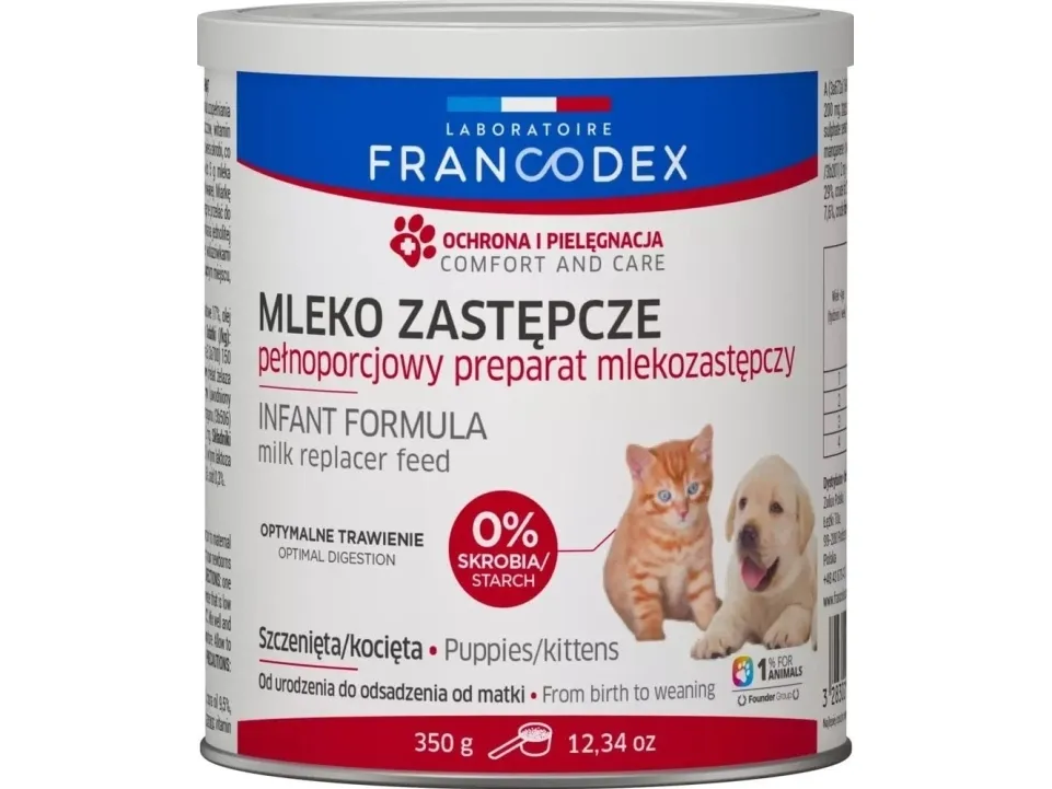 Francodex PL melkeerstatning i pulver for valper og kattunger 350 g