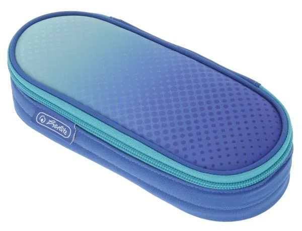 Herlitz Etui Dip Dye, Mykt penal, Polyester, Blå, Turkis, Monokromatisk, Glidelås, Oppvekst