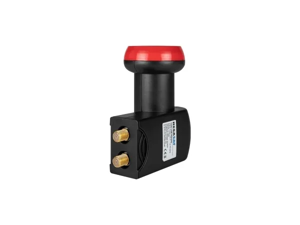 Megasat 0400012, Twin LNB, 10,7 - 12,75 GHz, 60 dB, 0,1 dB, Svart, Rød, F