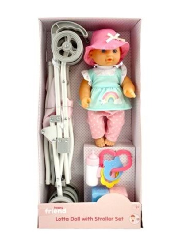Happy Friend Lotta Doll 30cm with Stroller Set