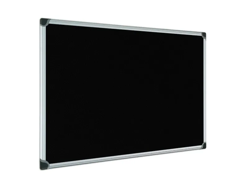 Opslagstavle Maya 60x90 cm sort med aluminiumsramme