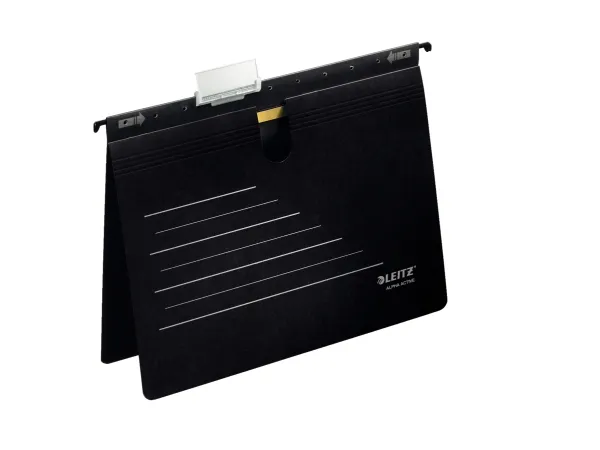 Leitz ALPHA Active - Hengeperm - for A4 (210 x 297 mm) - med fliker - svart