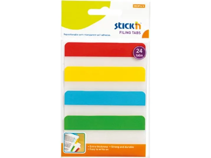 Selvheftende lapper til kontor, innvendig stikk, 38x76 mm, 4 stk - 21609