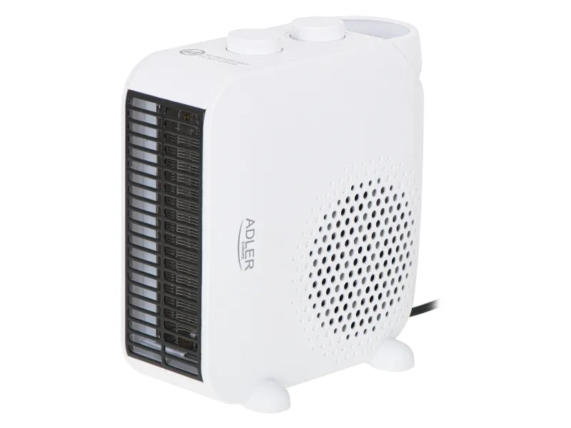 Adler AD 7725W, Viftedrevet elektrisk romvarmer, 1,3 m, Innendørs, Gulv, Hvit, Polypropylen (PP)