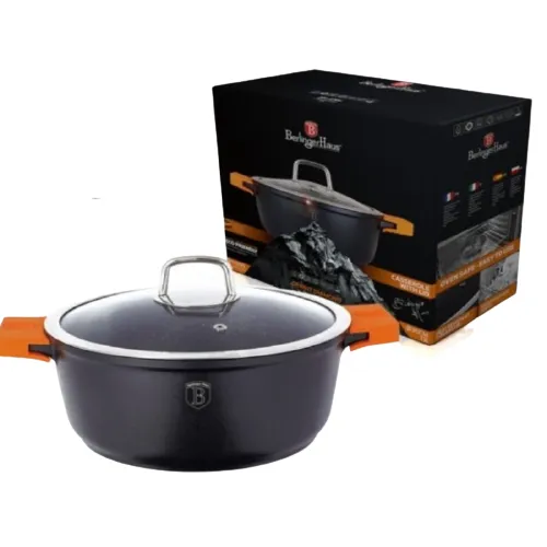 Berlinger Haus BH/1094N, 2,2 l, Rund, Sort, Oransje, Støpt aluminium, Oransje, Silikon