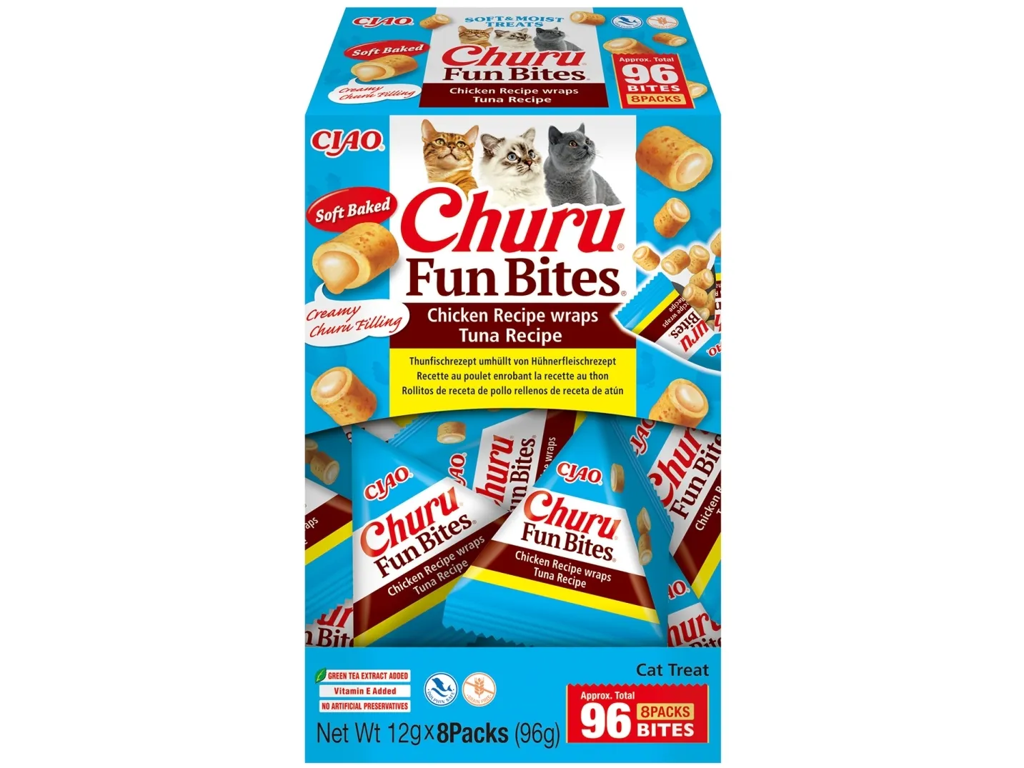 Churu Fun Bites tunfiskoppskrift kattegodbiter 8x12 g