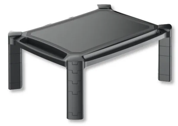 Techly Monitor Riser - Stativ - for skjerm / bærbar PC / skriver - plast - svart - skjermstørrelse: 33-81,3 cm (13 in-32 in)