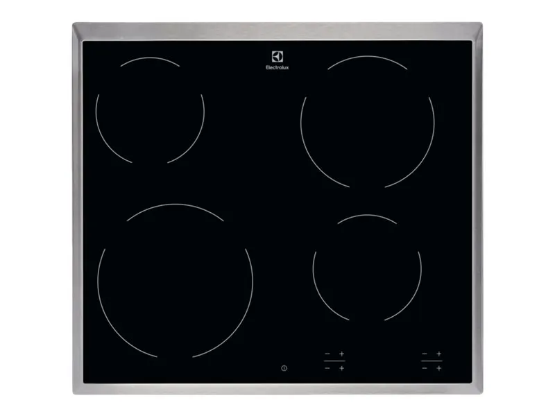 Electrolux Inspiration EHF16240XK - Keramisk komfyrtopp - 4 plater - Nisje - bredde: 56 cm - dybde: 49 cm - svart