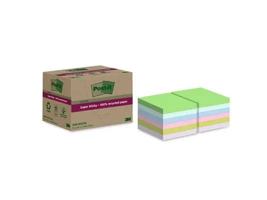 Post-It 7100284781, firkant, Blå, Grønn, Rosa, Lilla, Gult, Papir, 100%, 76 mm, 76 mm
