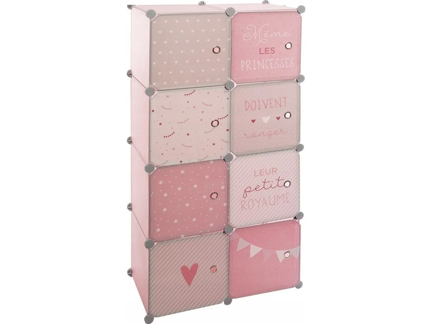 Atmosphera skap til barnerom 64 x 31 x 124 cm rosa