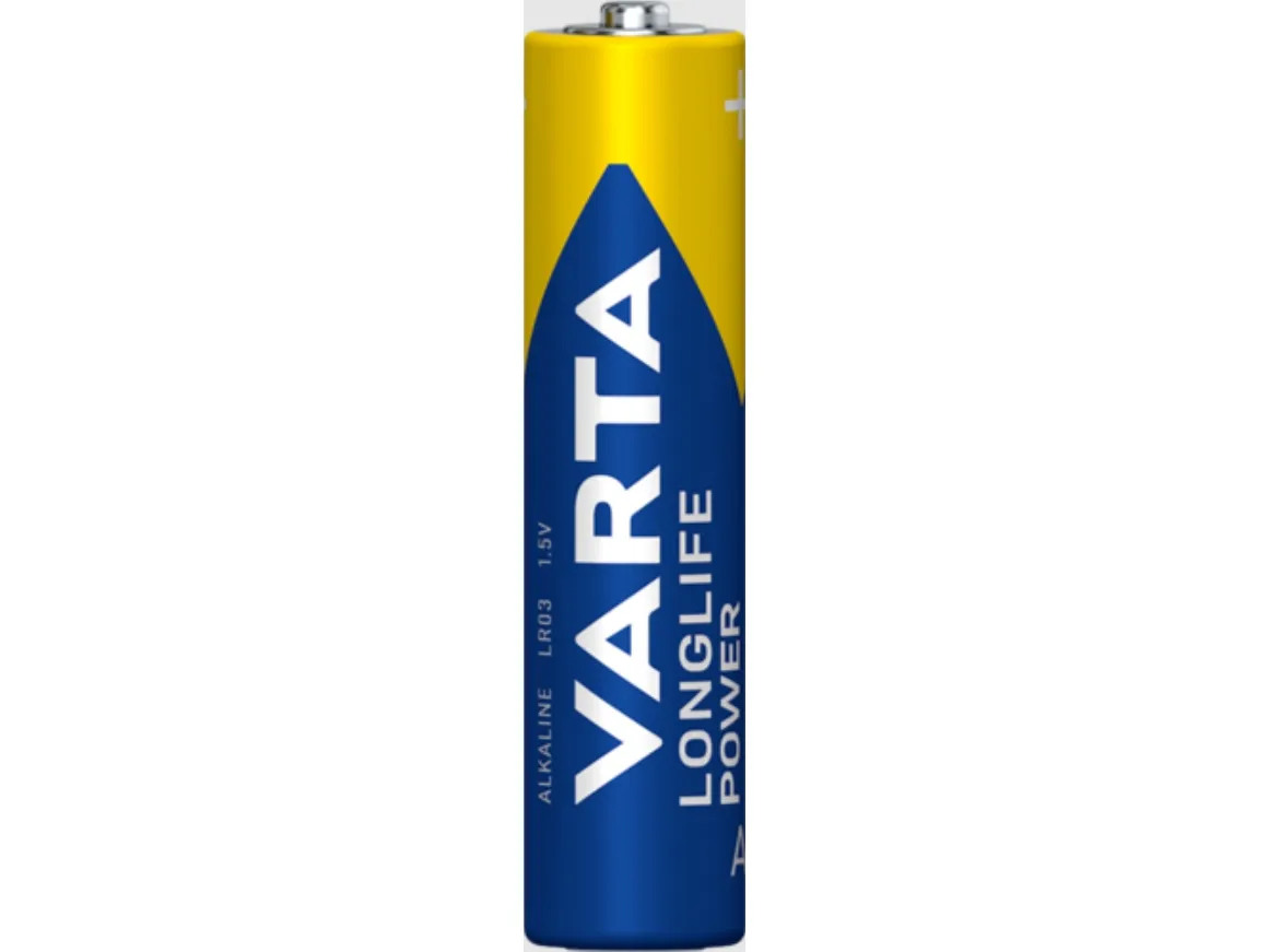Varta Longlife, Engangsbatteri, AAA, Alkalinsk, 1,5 V, 24 stykker, 44,5 mm