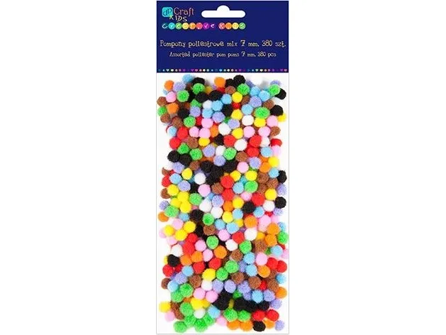 DP Craft Polyester pomponger DPCRAFT 7mm 380stk Dalprint