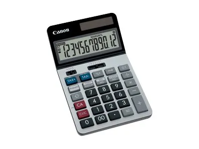 Canon KS-1220TSG - Skrivebordskalkulator - 12 sifre - solpanel, batteri - sølv