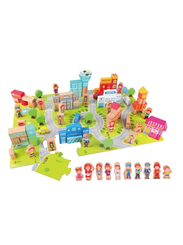 Classic World Wooden Blocks City 120pcs.
