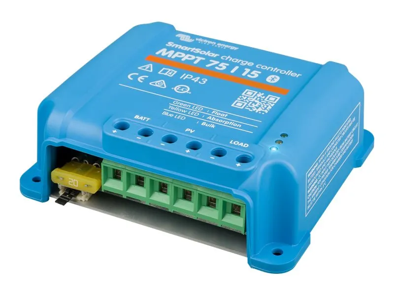 Victron Energy SmartSolar MPPT 75/15 - Solar charge controller - trådløs - Bluetooth - blå, RAL 5012