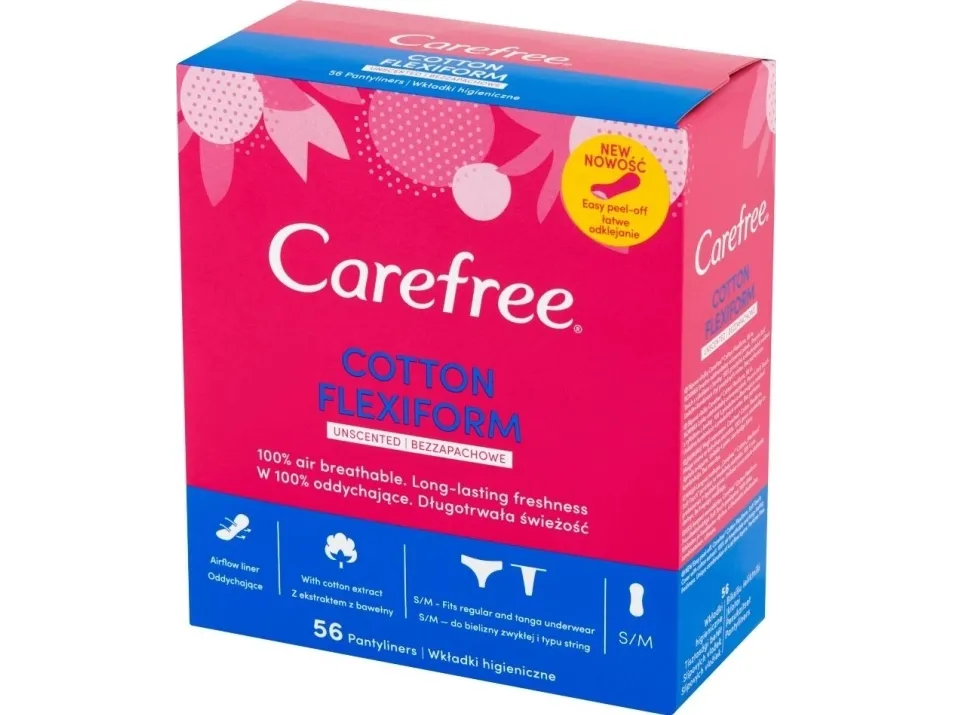 Carefree Carefree Cotton Flexiform truseinnlegg Uparfymert-uparfymert 1pakning-56stk