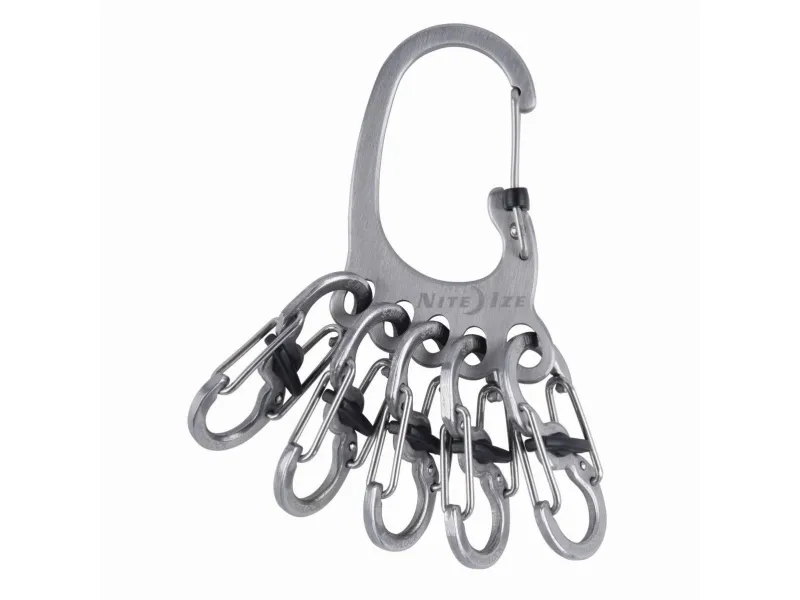 Nite Ize BigFoot + 5x mikro karabinkroker i rustfritt stål (KLKBF-11-R6)
