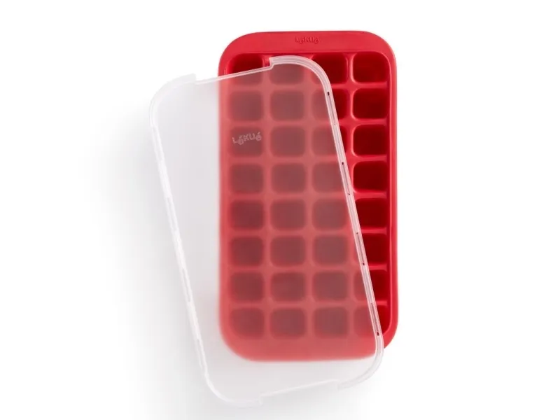 Industrial ice cube tray with lid Red