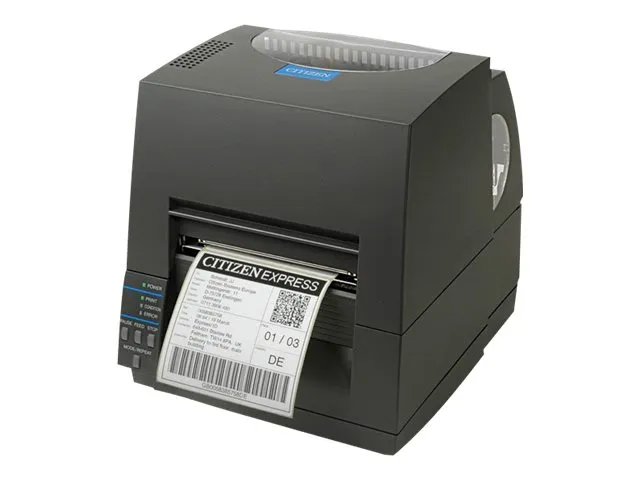 Citizen CL-S621II - Etikettskriver - direktetermisk / termisk overføring - Rull (11,8 cm) - 203 dpi - inntil 100 mm/sek - USB, seriell - svart