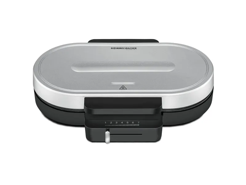 Rommelsbacher WA 1250, 2 vafler, Hjerte (form), Sølv, 1,6 cm, Plast, 1250 W