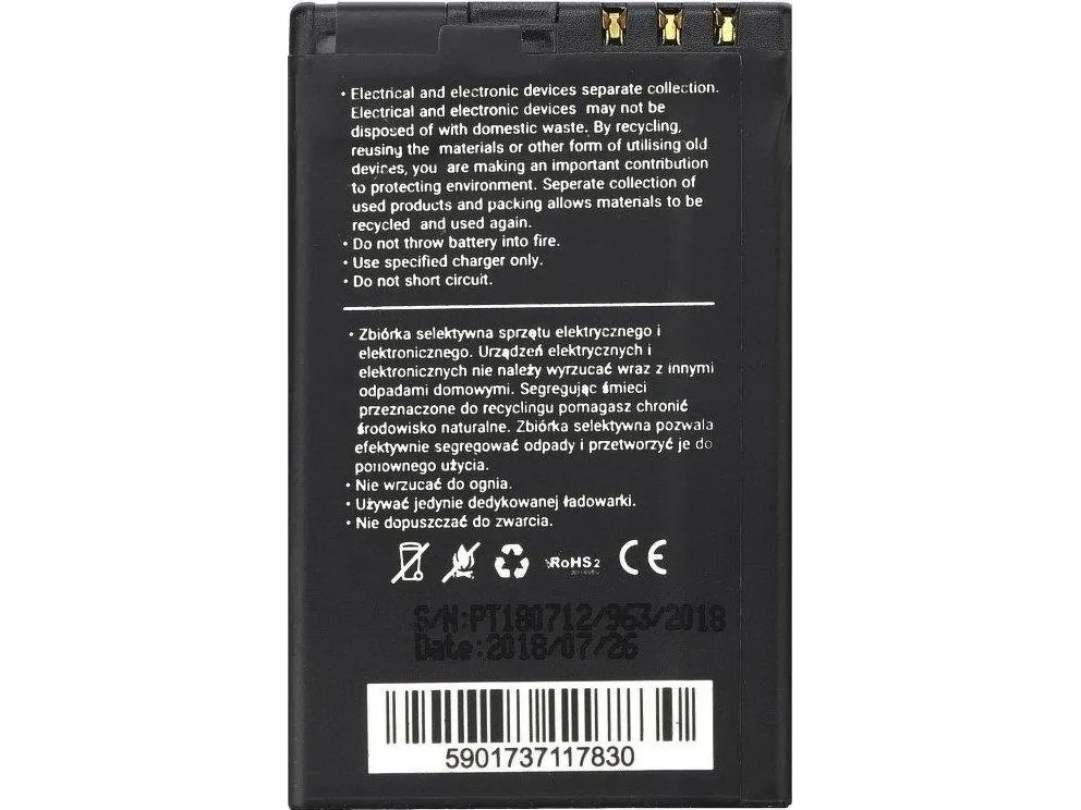Blue Star-batteri til Nokia 5310 X3-01 6600 fold Li-Ion 950 mAh Analog BL-4CT