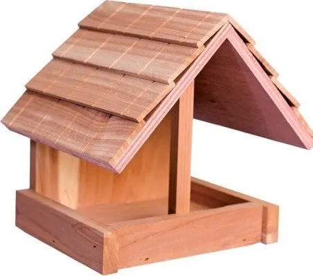 Garden&Fun fuglemater i cedertræ 15,5x13,5x14,5 cm