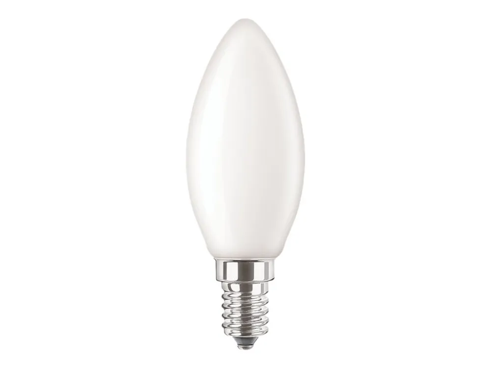Philips CorePro - LED-filamentlyspære - form: B35 - mattslipt finish - E14 - 4.3 W (ekvivalent 40 W) - klasse F - varmt hvitt lys - 2700 K