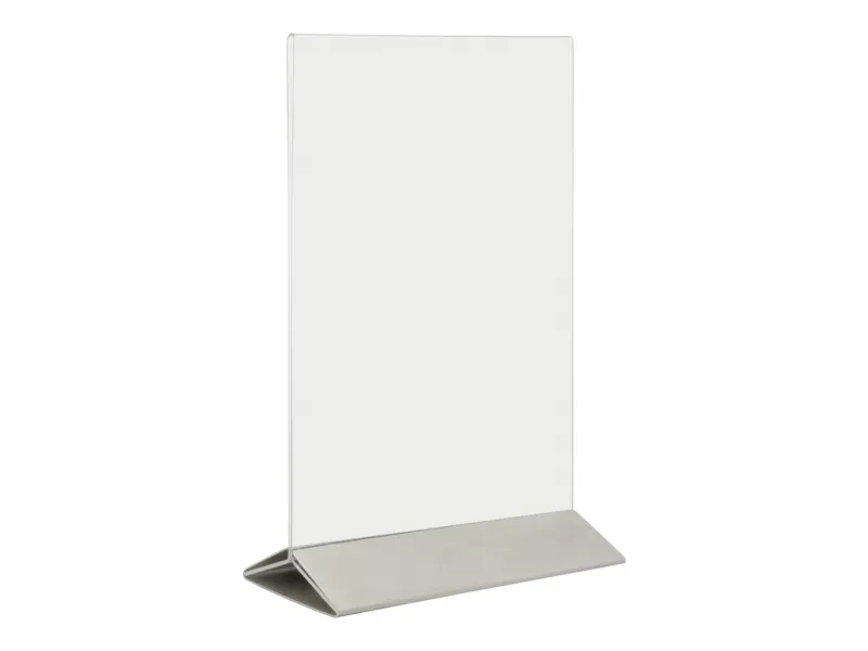 Securit® A5-displayramme med base i rustfritt stål