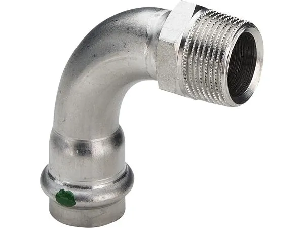 VIEGA Inox bøjning 90 grader 1x28 mm Inox af rustfri stål muffe/nippel, SC-Contur
