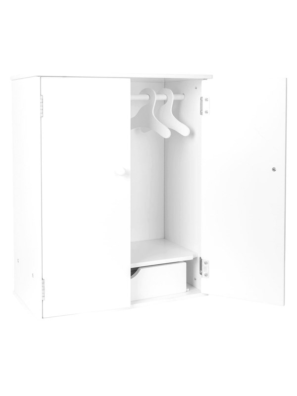 Small Foot - Wooden Dolls Wardrobe with Hangers 3dlg.