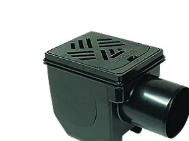 Drehfix 110 mm vandret kælderafløb med lukke til gråt spildevand