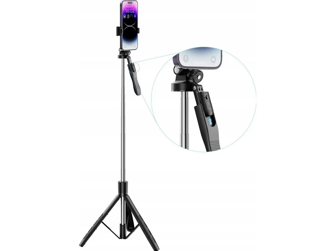 Selfiepinnen XO XO Selfie Stick BT Tripod SS15 180 cm, svart