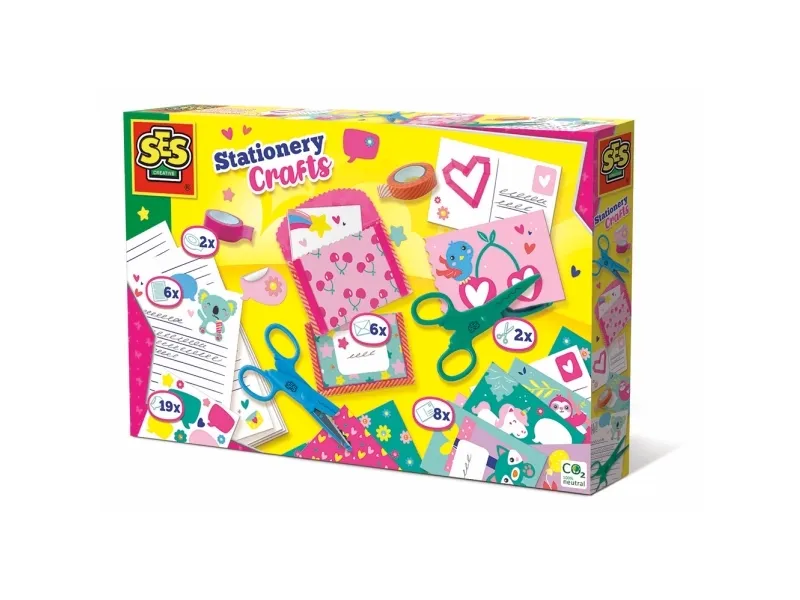 SES Creative Stationery crafts, Craft kits for kids, 5 år, Flerfarget