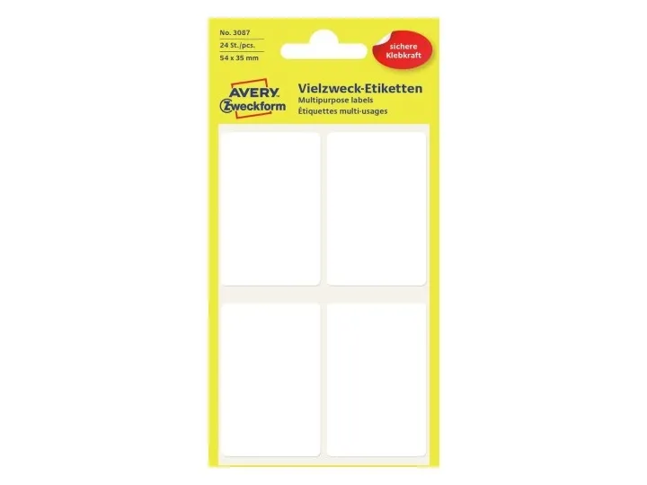 Etiket Avery 3087 hvid 54x35 mm