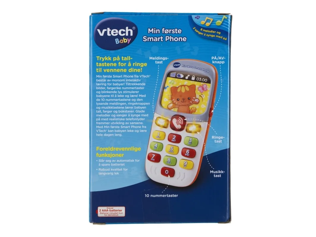Vtech Baby-smarttelefon tospråklig NO