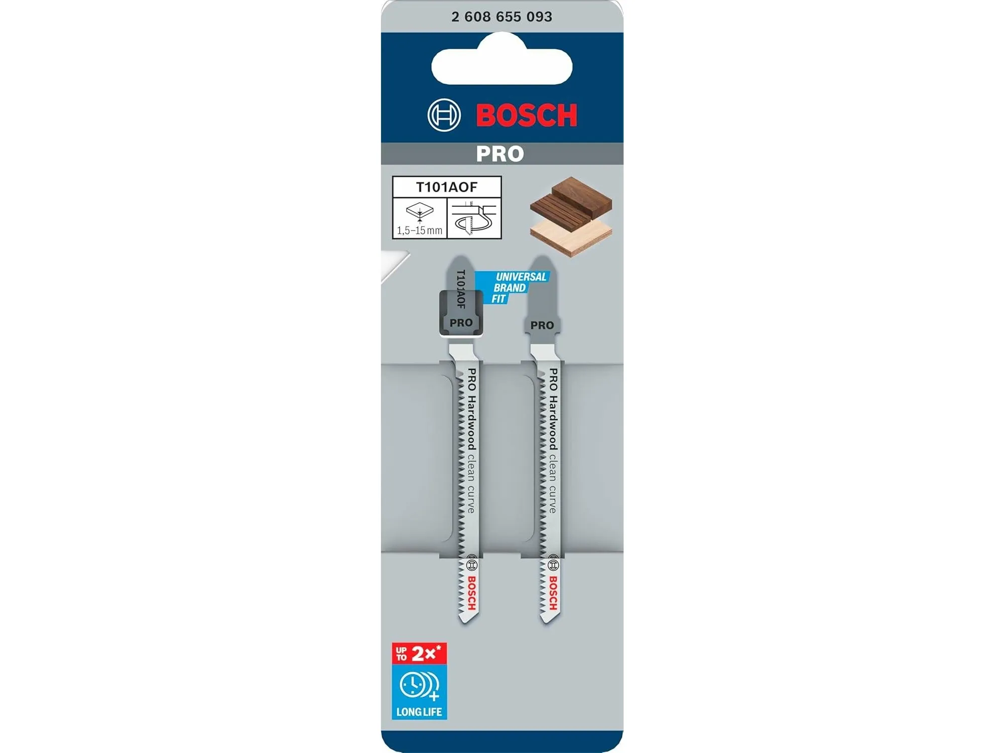 Bosch tilbehør 2608655093 stikksagblader, 2 stk