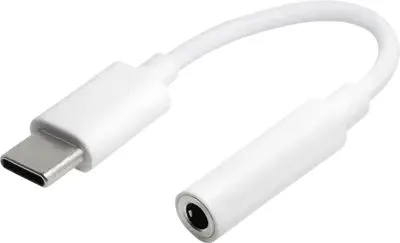 Transmedia MA 10L, 3.5mm, Hankjønn, USB Type-C, Hunkjønn, Hvit