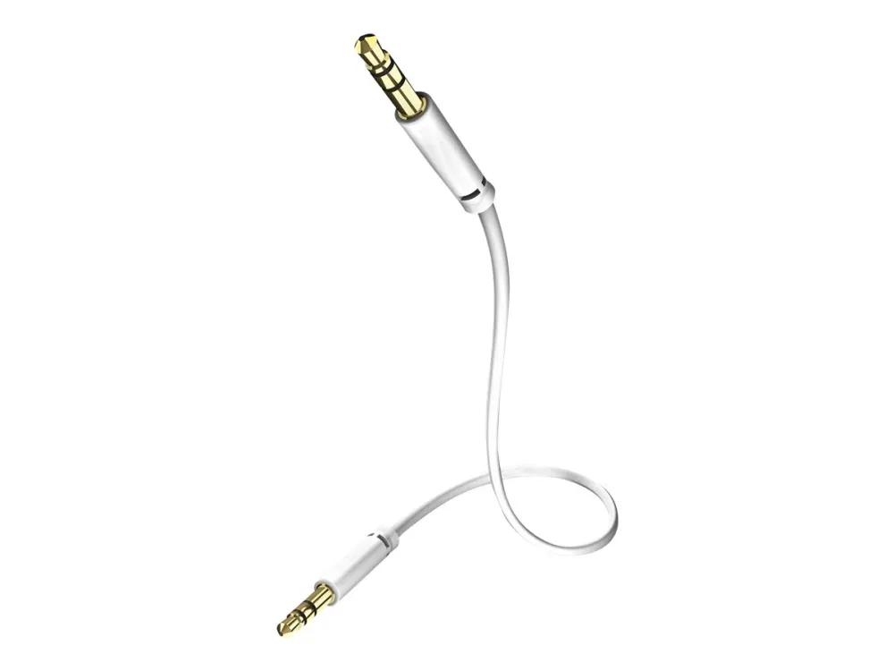 in-akustik Star MP3 lydkabel - lydkabel - stereo minijack hann til stereo minijack hann - 75 cm - skjermet - hvit