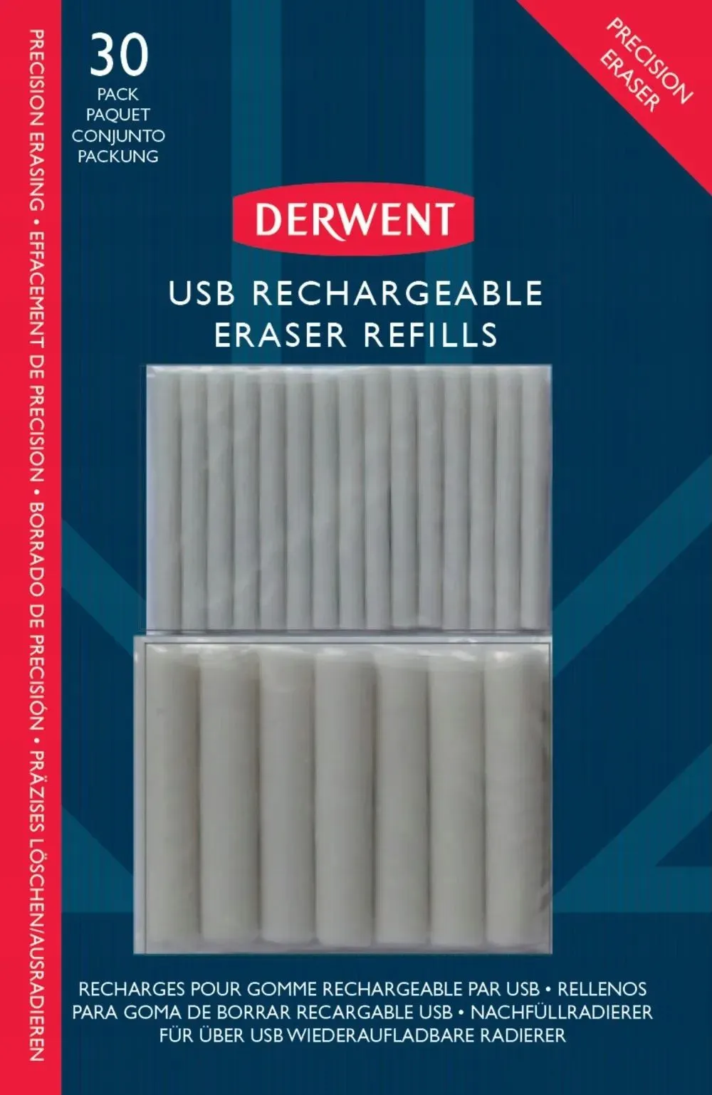 Derwent refil viskelædere til USB Viskelæder - 30stk (passer til 604504)