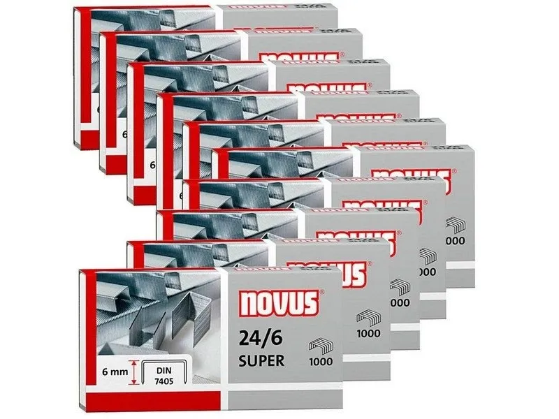 Novus stifter 24/6 DIN SUPER 10.000 stk. 6 mm