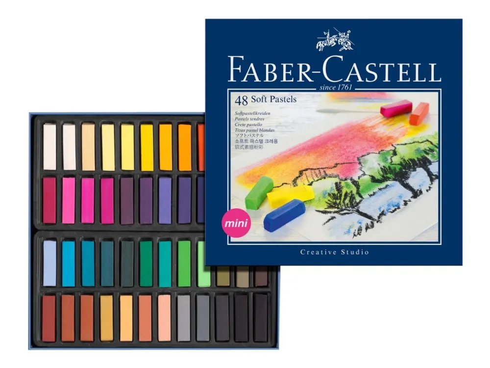 Faber-Castell Creative Studio Mini - Fargeblyant - myk pastell - assorterte farger (en pakke 48)