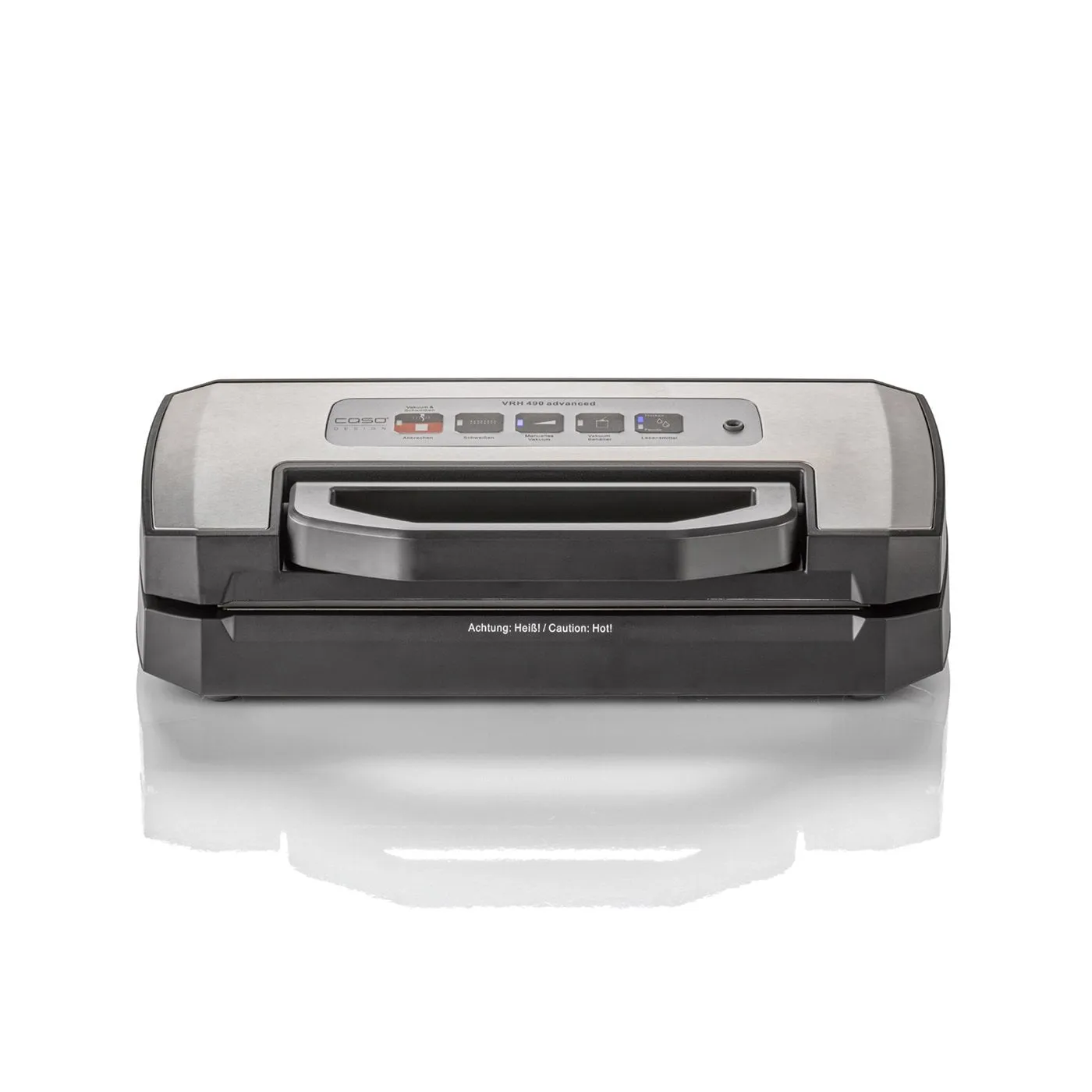 Caso VRH 490 advanced, Svart, Rustfritt stål, 800 mbar, Plast, Rustfritt stål, Touch, GS/CE, 110 W
