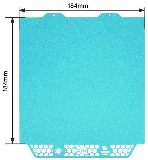 BIQU Panda Buildplate CryoGrip Pro Glacier - dobbeltsidet magnetisk plade til Bambu Lab A1 miniprinter 184x184 mm