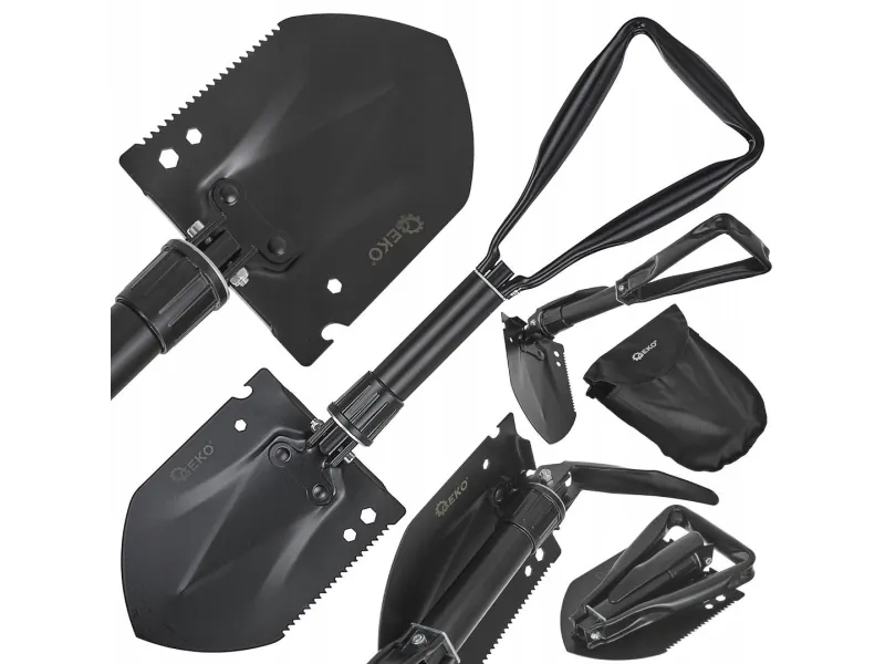 GEKO sammenleggbar spade 5-i-1 taktisk BLACK SURVIVAL SERIES (24)