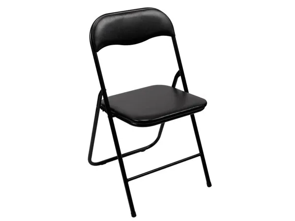 Perel FP168B, Spisetid, Solid/Fast, Hard Stol, Hård ryggstø, Metall, PVC, Sort