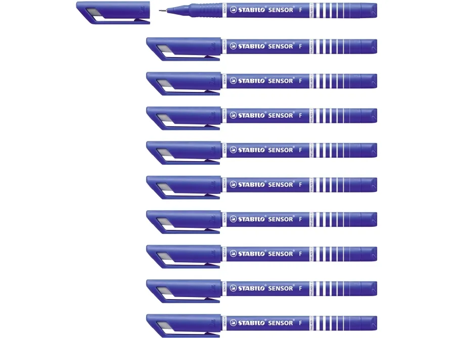 Fineliner Stabilo Sensor 189 blå - (10 stk.)