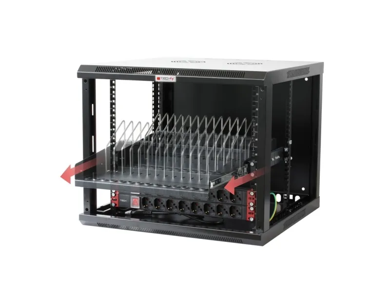 Techly I-CABINET-TRAY14BK, Rackhylle, Sort, 4U, 19, 48,3 cm (19), 480 mm