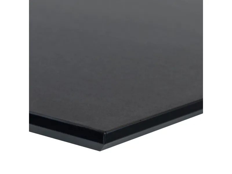 Bordplate, rektangulær – 80x160 cm, svart linoleum