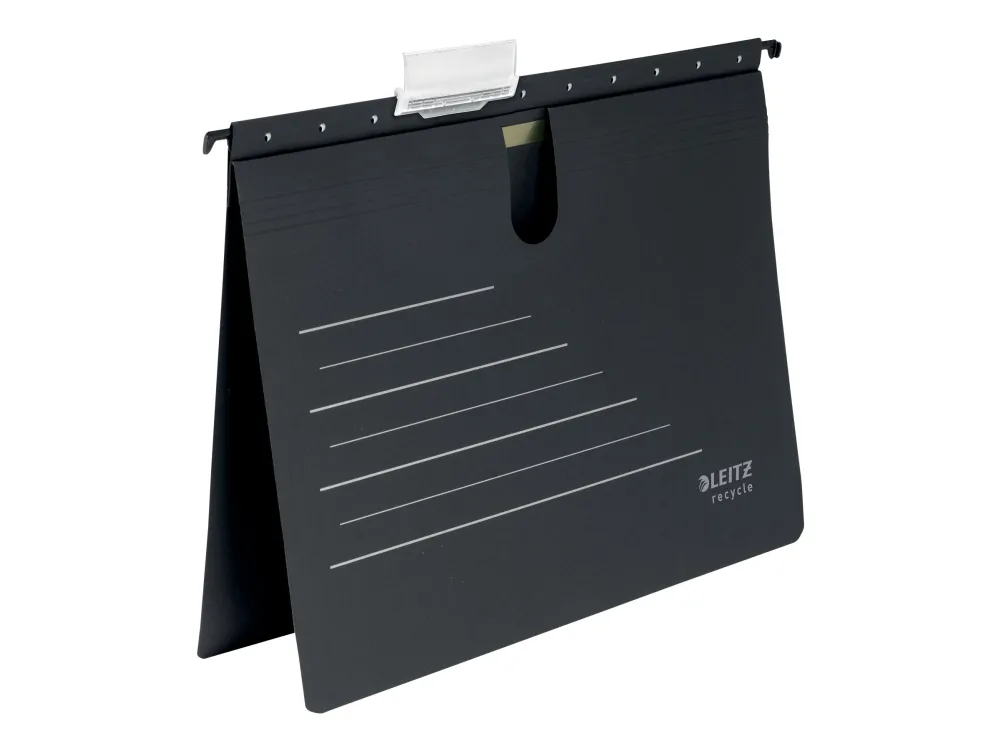 Leitz ALPHA - Hengeperm - for A4 (210 x 297 mm) - med fliker - svart, light gray print